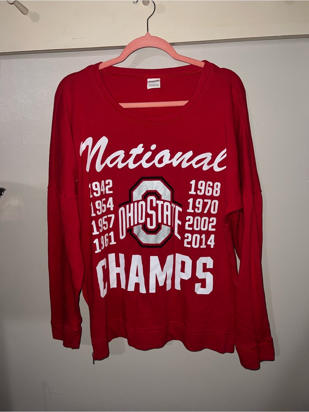 PINK “The Ohio State” National Champs Graphic long sleeve